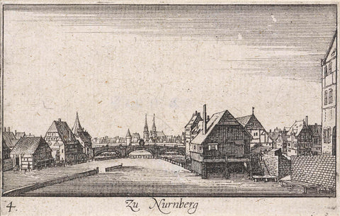 View of Nuremberg, Wenceslaus Hollar, 1635 Canvas Print