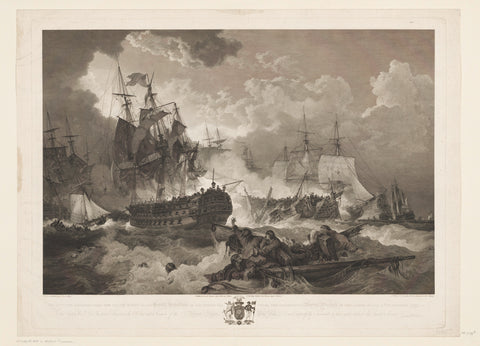 Battle of Kamperduin, 1797, James Fittler, 1801 Canvas Print