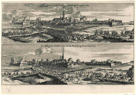 Turning away from the French attack on Aardenburg, 1672, anonymous, 1672 - 1674 Canvas Print