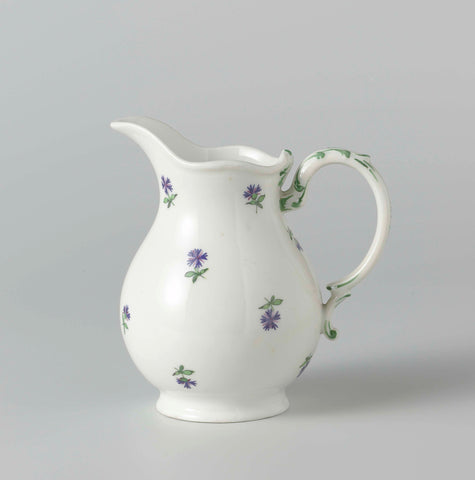 Teapot and milk jug, part of a tea service, Porceleinfabriek aan den Amstel, c. 1784 - c. 1809 Canvas Print