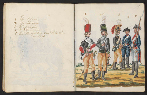 Different uniform of 1786, S.G. Casten, 1795 Canvas Print