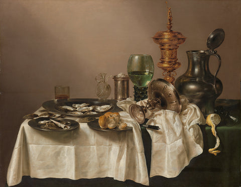 Still Life with a Gilt Cup, Willem Claesz. Heda, 1635 Canvas Print