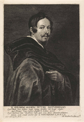 Portret van Gerard Seghers, Lucas Vorsterman (I) (attributed to), 1630 - 1674 Canvas Print