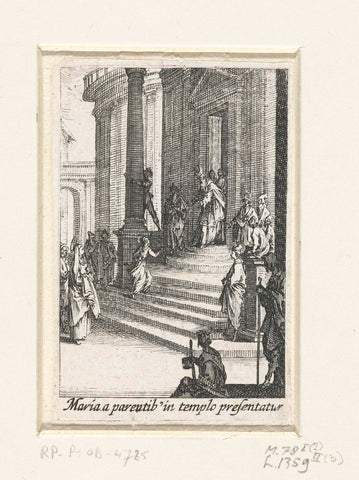 Presentation of Mary in the temple, Jacques Callot, 1633 - 1634 Canvas Print