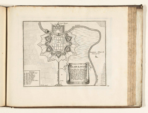 Map of Saarlouis, 1726, anonymous, 1726 Canvas Print