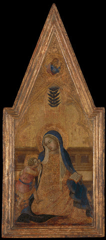 Madonna of Humility, Bartolommeo Bulgarini, c. 1353 Canvas Print