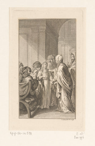 Twelve-year-old Christ in the temple, Daniel Nikolaus Chodowiecki, 1783 Canvas Print