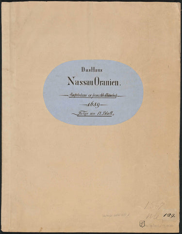 Das Haus / Nassau Oranien / Amstelodami ex formis Adr Schönebeek / 1689 / Folge von 12 Blatt, Pieter van Sompel, 1689 Canvas Print