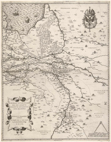 Map of Gelderland, Jacob Bos, 1568 Canvas Print