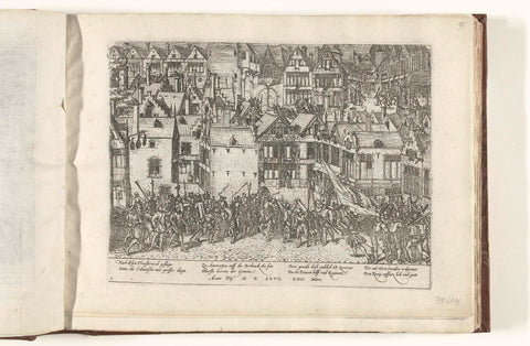 Calvinistic Rebellion in Antwerp, 1567, Frans Hogenberg, 1567 - 1570 Canvas Print