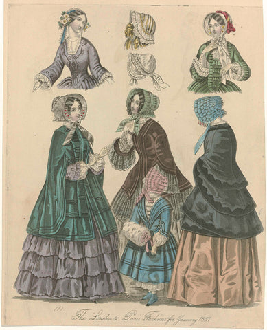 The World of Fashion, january 1851 : The London & Paris Fashions (...), anonymous, 1851 Canvas Print