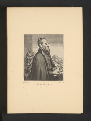 Reproductie van een gravure van een portret van Daniël Seghers door Paulus Pontius, Joseph Maes, c. 1872 - in or before 1877 Canvas Print