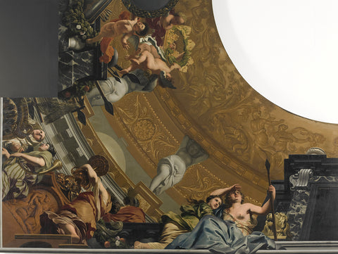 Five-part Ceiling Decoration for the Great Hall of Soestdijk Palace, Gerard de Lairesse, c. 1676 - c. 1682 Canvas Print