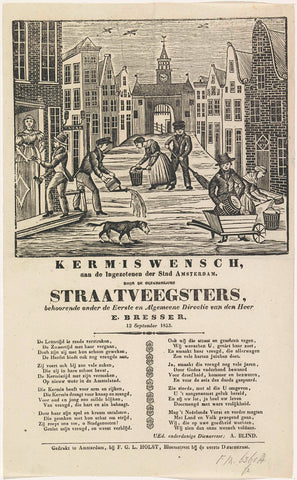 Kermisprent van de Amsterdamse straatveegsters, 1853, anonymous, 1853 Canvas Print