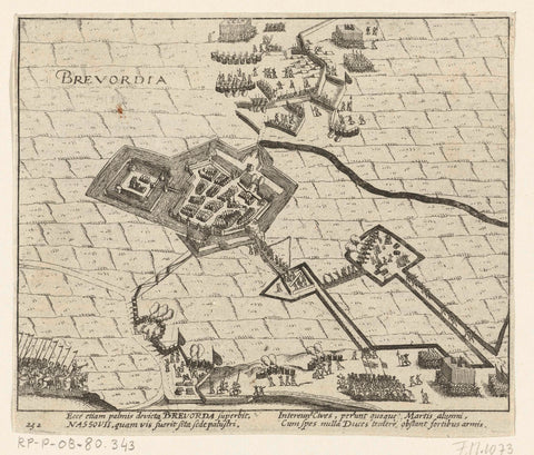 Siege and conquest of Bredevoort, 1597, anonymous, 1613 - 1615 Canvas Print