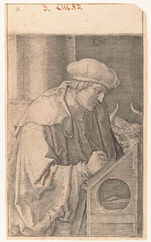 The Evangelist Lukas, Lucas of Leyden, 1518 Canvas Print