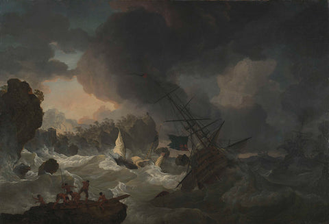 The Shipwreck, Hendrik Kobell, 1775 Canvas Print