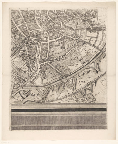 Map of Brussels (part bottom middle), anonymous, 1748 Canvas Print