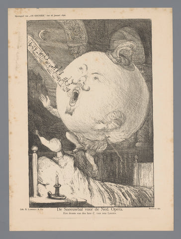 The Snowball for the Ned. Opera, Marius Bauer, 1896 Canvas Print