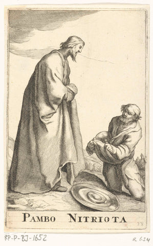 Saint Pambo of Nitria, Frederick Bloemaert, after 1636 - c. 1670 Canvas Print