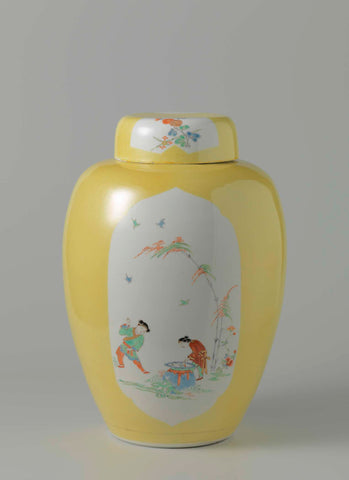 Lidded vase, Meissen porcelain manufactory, c. 1725 - c. 1730 Canvas Print