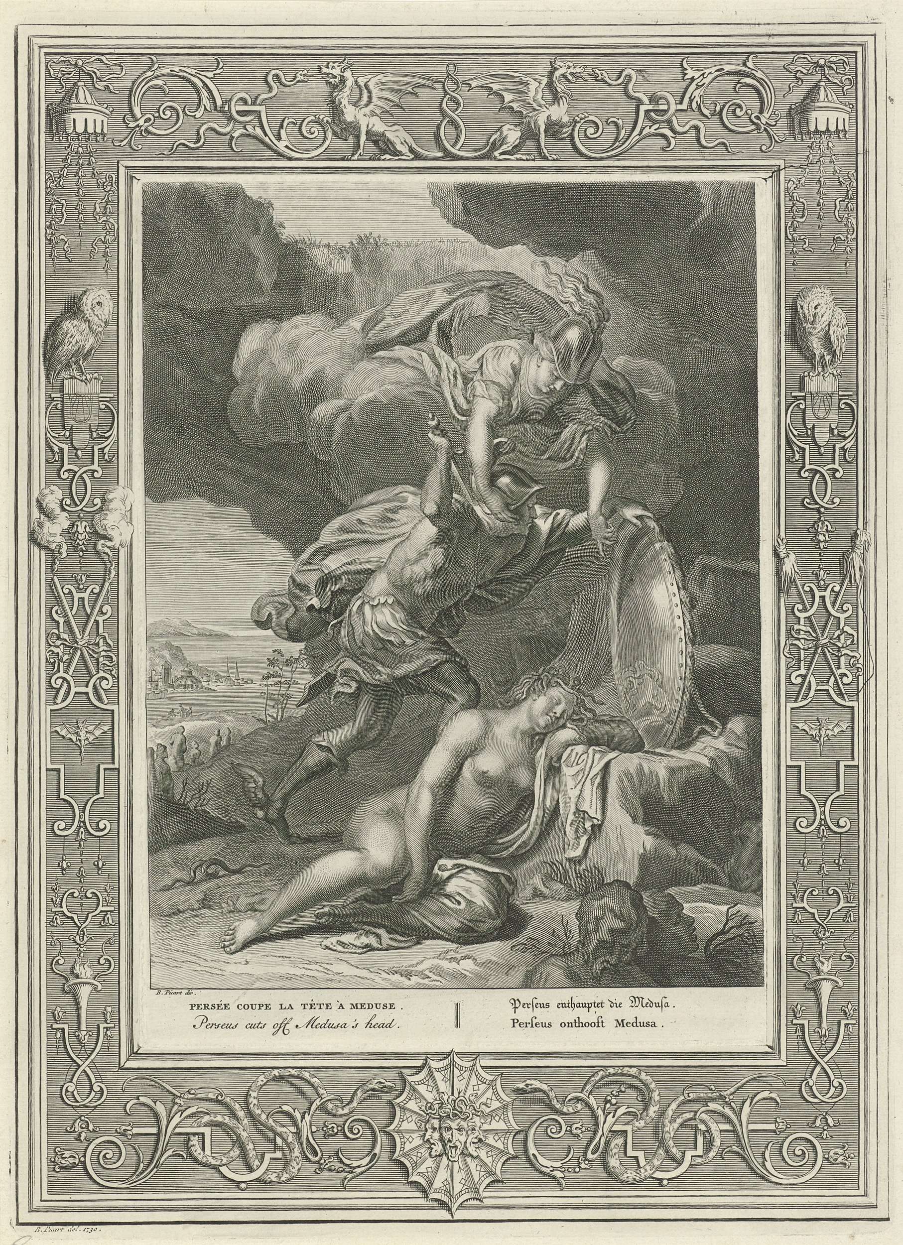 Perseus doodt Medusa, Bernard Picart (workshop | CanvasPrints.com