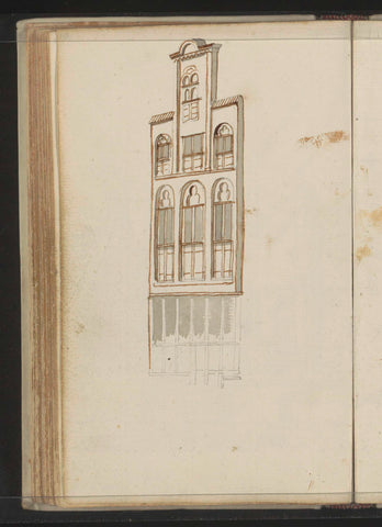 Façade with three-pass motifs above the windows, Johannes Huibert Prins, c. 1783 - c. 1797 Canvas Print