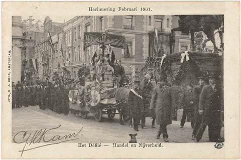 Parade at the wedding of Wilhelmina, queen of the Netherlands, and Hendrik van Mecklenburg-Schwerin in The Hague on 7 February 1901, anonymous, anonymous, 1901 Canvas Print