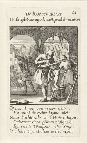 Geweermaker, Jan Luyken, 1694 Canvas Print