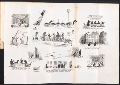 Cartoon in Leiden student almanac, 1848, anonymous, 1848 Canvas Print