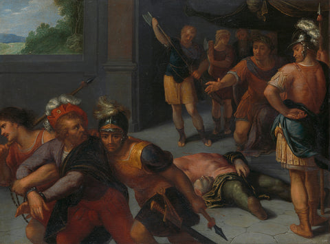 The Beheading of Claudius Paulus and the Capture of Julius Civilis, Otto van Veen, 1600 - 1613 Canvas Print