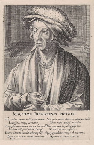 Portrait of Joachim Patinir, Hendrick Hondius (I), 1610 Canvas Print