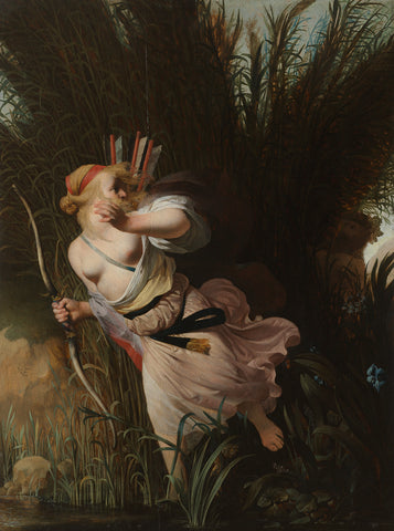 Pan and Syrinx, Caesar Boëtius van Everdingen, c. 1637 - c. 1640 Canvas Print