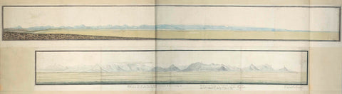 Panorama of Mossel Bay, seen from the south east, Robert Jacob Gordon (attributed to), 1777 - 1778 Canvas Print