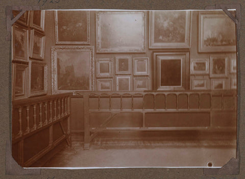 Western cabinet with small Old Dutch paintings in 1923, 1923 Canvas Print