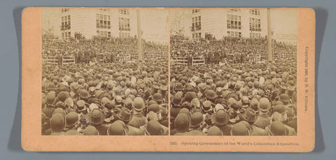 Opening of the 1893 World's Fair in Chicago, Benjamin West Kilburn, 1893 Canvas Print