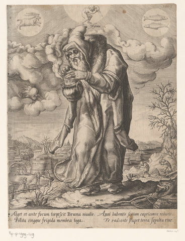 Winter, Matthäus Greuter, 1585 - 1638 Canvas Print