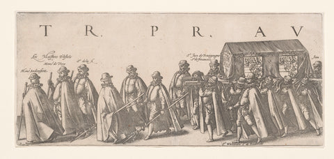 Funeral procession of William of Orange, page 9, Hendrick Goltzius, 1584 - 1638 Canvas Print