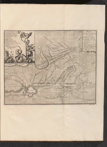 Plan of the Allied camp for Maastricht, 1703, Jan van Call (II), 1729 Canvas Print