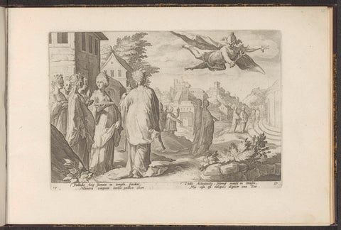 Mercury falls in love with Herse, Hendrick Goltzius (workshop of), 1728 Canvas Print