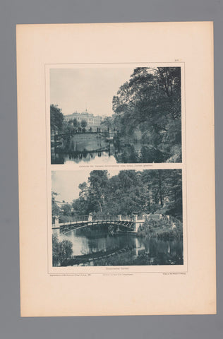 Two Views of the Botanical Garden in Hamburg, Wilhelm Dreesen, 1894 Canvas Print