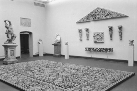 Room with sculptures, carpet and passage, 1952 Canvas Print