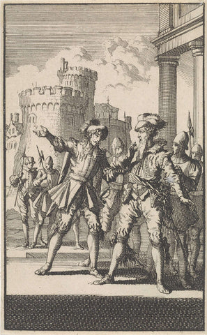 Arrest of the Duke of Alva, 1573, Jan Luyken, 1699 Canvas Print