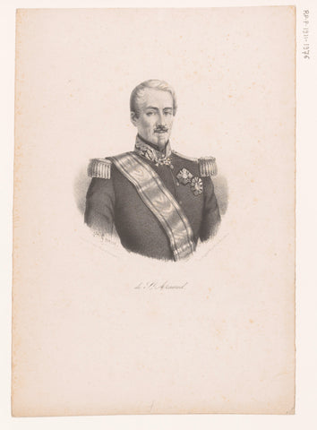 Portrait of Marshal Armand Jacques Leroy de Saint-Arnaud, Alphonse Farcy, 1852 Canvas Print