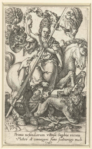 Pride, Heinrich Aldegrever, 1552 Canvas Print