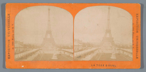 Eiffel Tower at the World's Fair of 1889, Jules Hippolyte Queval, 1889 Canvas Print