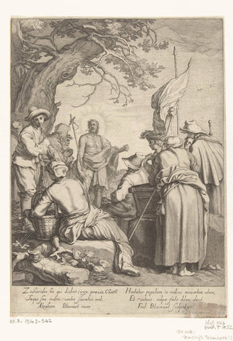 Preaching of John the Baptist, Frederick Bloemaert, 1632- 1670 Canvas Print