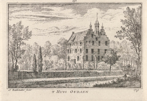 House Oudaen, Abraham Rademaker, 1727 - 1733 Canvas Print