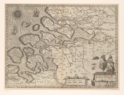 Map of Zeeland, anonymous, 1622 Canvas Print