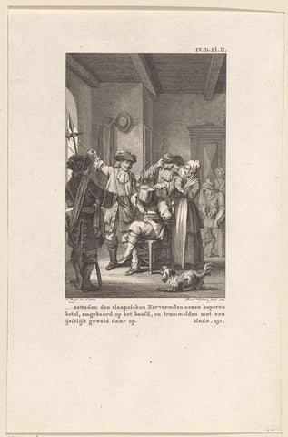 Reformed man is tortured by soldiers, Reinier Vinkeles (I), 1783 Canvas Print